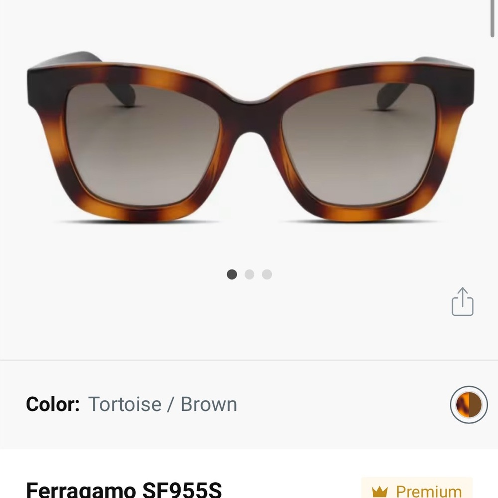 Salvatore Ferragamo Tortoise Shell Sunglasses